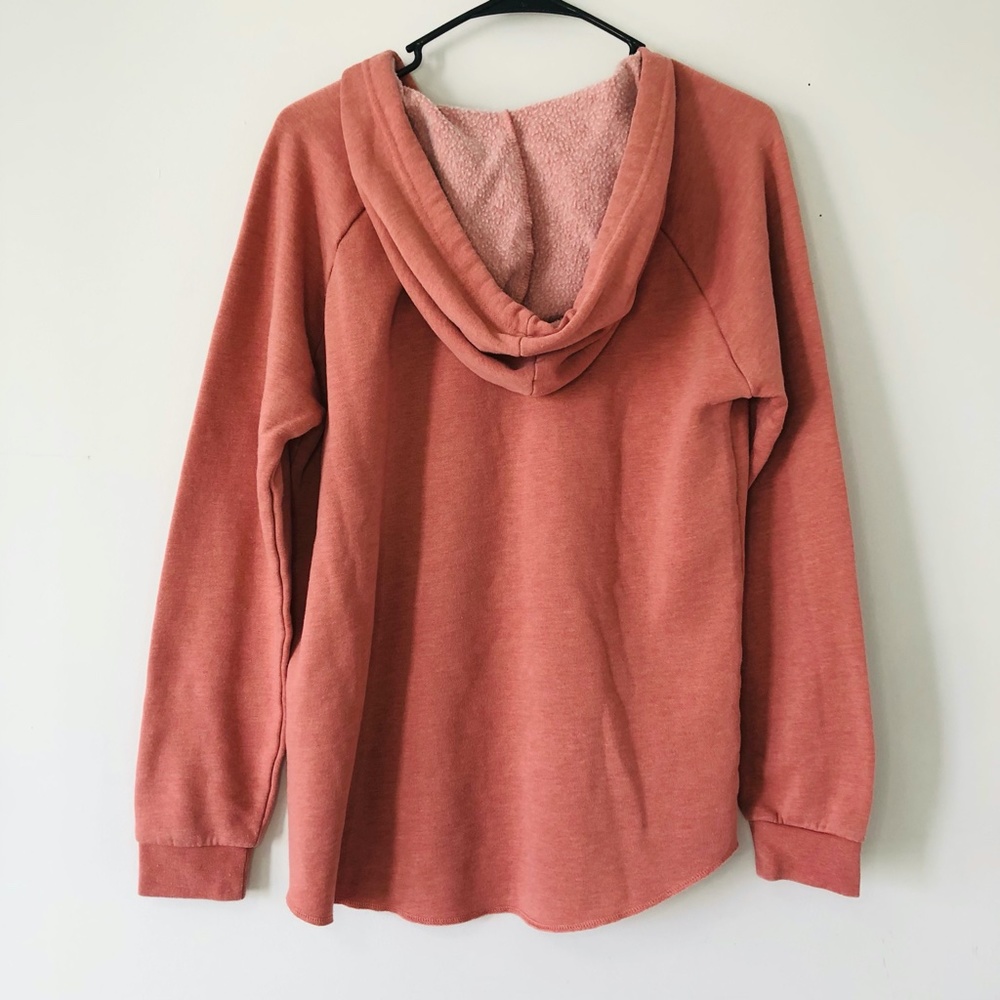 Independent Trading Co Cornell Oversized Collegiate V Neck Hoodie Sweatshirt - Picture 2 of 6